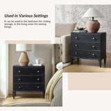 Lorenz Transitional 3-Drawer Nightstand with Charging Station(Optional Types)