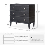 Lorenz Transitional 3-Drawer Nightstand with Charging Station(Optional Types)
