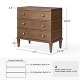 Lorenz Transitional 3-Drawer Nightstand with Charging Station(Optional Types)