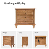 Galatea 3 - Drawer Nightstand Chest with Built-In Outlets(Optional Types)