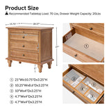 Galatea 3 - Drawer Nightstand Chest with Built-In Outlets(Optional Types)
