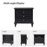 Galatea 3 - Drawer Nightstand Chest with Built-In Outlets(Optional Types)