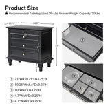 Galatea 3 - Drawer Nightstand Chest with Built-In Outlets(Optional Types)