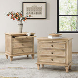 Galatea 3 - Drawer Nightstand Chest with Built-In Outlets(Optional Types)