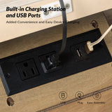 Galatea 3 - Drawer Nightstand Chest with Built-In Outlets(Optional Types)