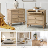Galatea 3 - Drawer Nightstand Chest with Built-In Outlets(Optional Types)
