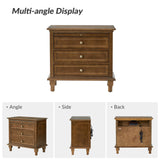 Galatea 3 - Drawer Nightstand Chest with Built-In Outlets(Optional Types)