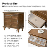 Galatea 3 - Drawer Nightstand Chest with Built-In Outlets(Optional Types)