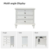 Galatea 3 - Drawer Nightstand Chest with Built-In Outlets(Optional Types)
