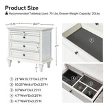 Galatea 3 - Drawer Nightstand Chest with Built-In Outlets(Optional Types)