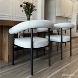 New York Modern Boucle Upholstered Dining Chair (Set of 6)