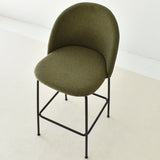 Nano 25'' Upholstered Low Back Counter Stool (Set of 2)