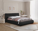 Nash Contemporary Boucle Fabric Bed with Deep Channel Tufting for Luxurious Bedroom Style