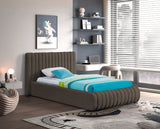 Nash Contemporary Boucle Fabric Bed with Deep Channel Tufting for Luxurious Bedroom Style