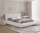 Nash Contemporary Boucle Fabric Bed with Deep Channel Tufting for Luxurious Bedroom Style