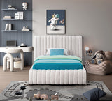 Nash Contemporary Boucle Fabric Bed with Deep Channel Tufting for Luxurious Bedroom Style