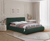 Nash Contemporary Boucle Fabric Bed with Deep Channel Tufting for Luxurious Bedroom Style