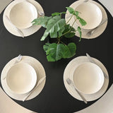 New Haven Modern 35" Black Round Dining Table