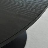 New Haven Modern 35" Black Round Dining Table