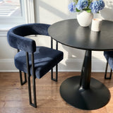 New Haven & Mia 35" Black Round Dining Table Set for 2 (3-Piece)
