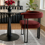 New Haven & Mia 35" Black Round Dining Table Set for 2 (3-Piece)