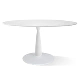 Harris 59" Modern Large Oval White Dining Table