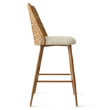 Nice 27" Rattan Upholstered Counter Stool (Set of 3)