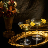 Vintage Crystal Coupe Glasses, Set of 2 (8 OZ)