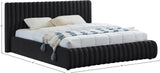 Nico Bed - Luxurious Upholstered Modern Bed with Deep Channel Tufting for Elegant Bedroom Style