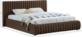 Nico Bed - Luxurious Upholstered Modern Bed with Deep Channel Tufting for Elegant Bedroom Style