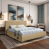 Nico Bed - Luxurious Upholstered Modern Bed with Deep Channel Tufting for Elegant Bedroom Style