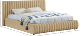 Nico Bed - Luxurious Upholstered Modern Bed with Deep Channel Tufting for Elegant Bedroom Style