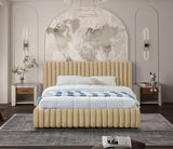 Nico Bed - Luxurious Upholstered Modern Bed with Deep Channel Tufting for Elegant Bedroom Style