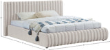 Nico Bed - Luxurious Upholstered Modern Bed with Deep Channel Tufting for Elegant Bedroom Style