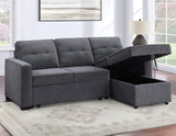 Noah Flippable, Convertible Storage Sleeper Chofa, Gray