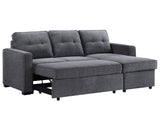 Noah Flippable, Convertible Storage Sleeper Chofa, Gray