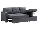 Noah Flippable, Convertible Storage Sleeper Chofa, Gray