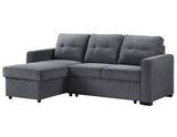 Noah Flippable, Convertible Storage Sleeper Chofa, Gray