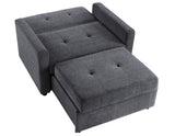 Noah Convertible Sleeper Chair-and-a-Half, Gray