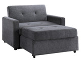 Noah Convertible Sleeper Chair-and-a-Half, Gray