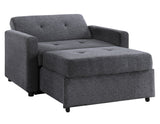 Noah Convertible Sleeper Chair-and-a-Half, Gray
