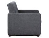 Noah Convertible Sleeper Chair-and-a-Half, Gray