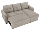 Noah Flippable, Convertible Storage Sleeper Chofa, Tan