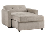 Noah Convertible Sleeper Chair-and-a-Half, Brown
