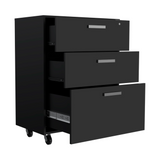Tuhome Storage Cabinet with Superior Top, Three Spacious Drawers, Mobile Drawer Base with Four Casters and Ergonomic Design for Office, Home Workspace, Organization and Modern Multifunctional Storage Solutions