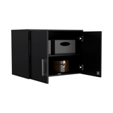 Tuhome Wall Mounted Storage Cabinet with Double Door, Three Interior Shelves, Lockable Design for Office, Garage, Laundry or Utility Room Organization, Modern Space-Saving Wall Cabinet for Secure and Practical Storage