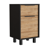 Tuhome Kaia Z Nightstand with Single Drawer, Lower Cabinet Storage, Superior Top Surface and Modern Four-Leg Design, Functional Bedside Organizer for Essential Items and Contemporary Bedroom Furniture Arrangements