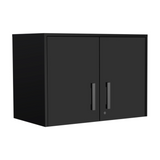 Tuhome Wall Mounted Storage Cabinet with Double Door, Three Interior Shelves, Lockable Design for Office, Garage, Laundry or Utility Room Organization, Modern Space-Saving Wall Cabinet for Secure and Practical Storage