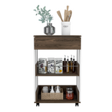 Verona Kitchen Caret, Three Shelves, Four Casters