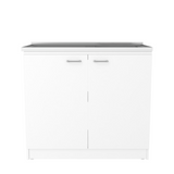 Napoles Utility Sink, Two Shelves, Double Door Cabinet